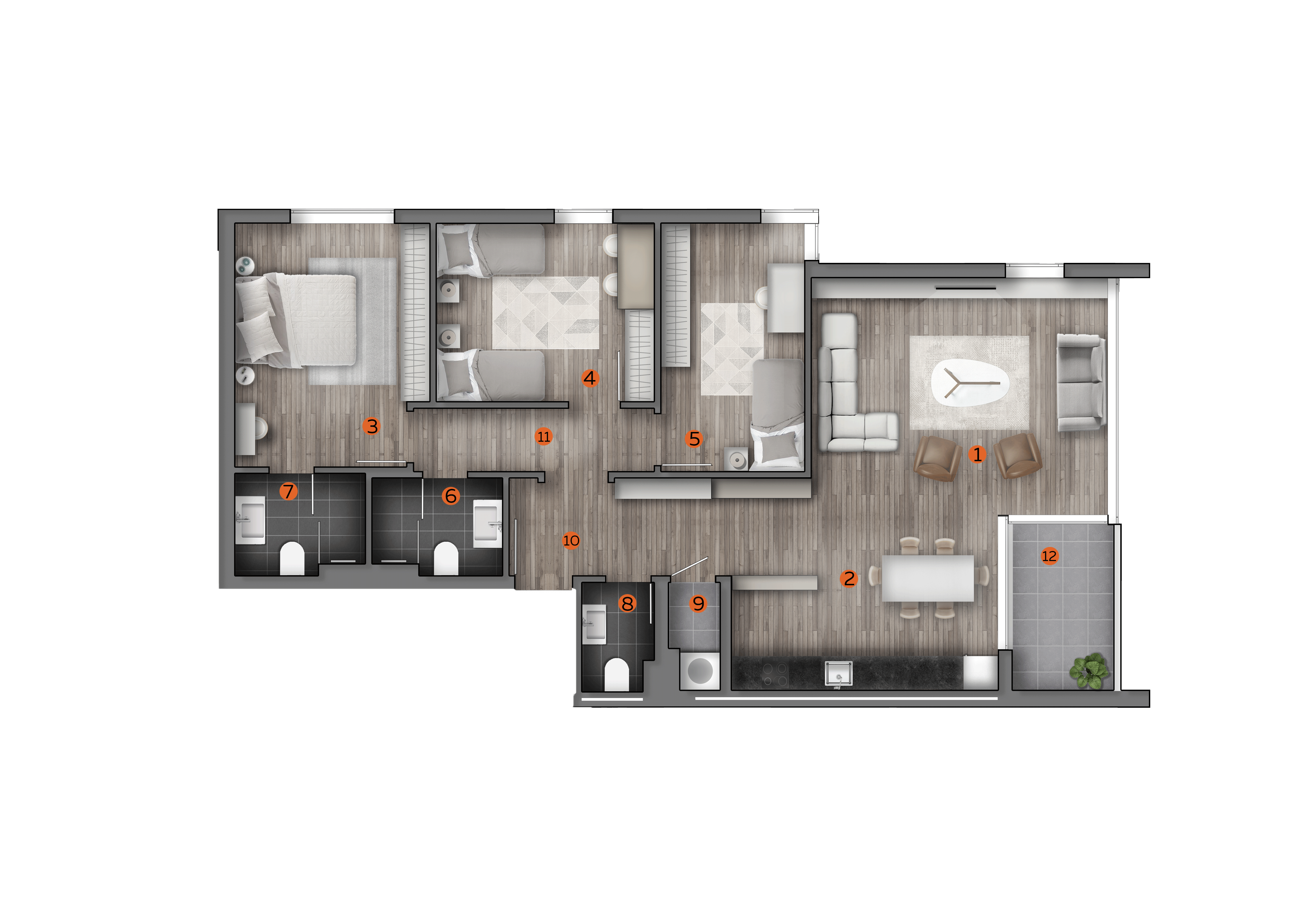 Blloku KF 10, tipi 1